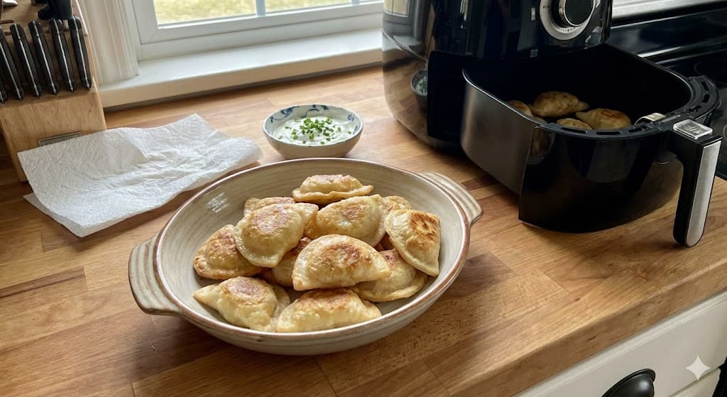 Air Fryer Frozen Pierogies (No Boil Method)