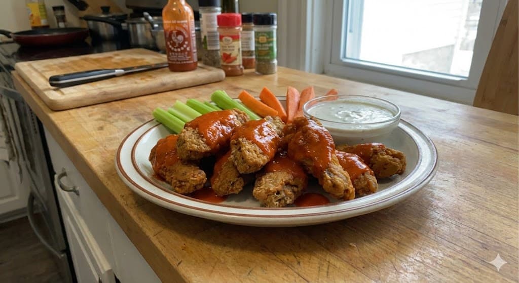 Air Fryer Seitan Wings (Buffalo)