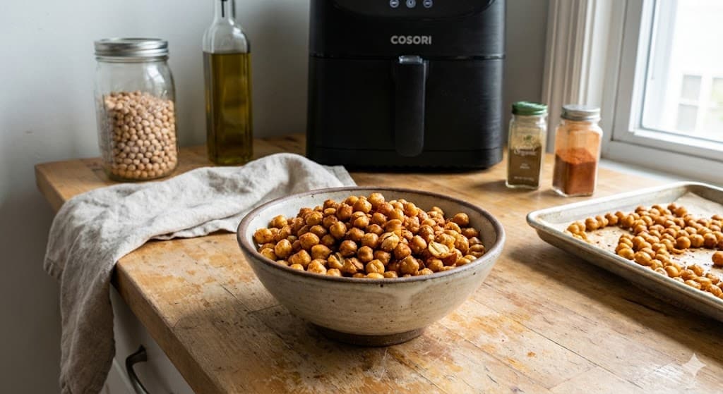 Crispy Air Fryer Chickpea "Nuts" - The Healthy Snack You'll Make on Repeat